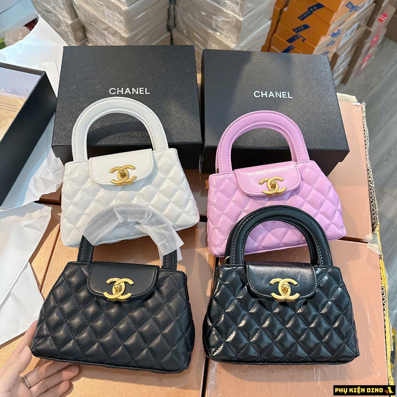 Túi Chanel Kelly 23K Mini Size 19 Đen Trắng Tím 1 Túi Chanel Kelly 23K Mini Size 19 Đen Trắng Tím