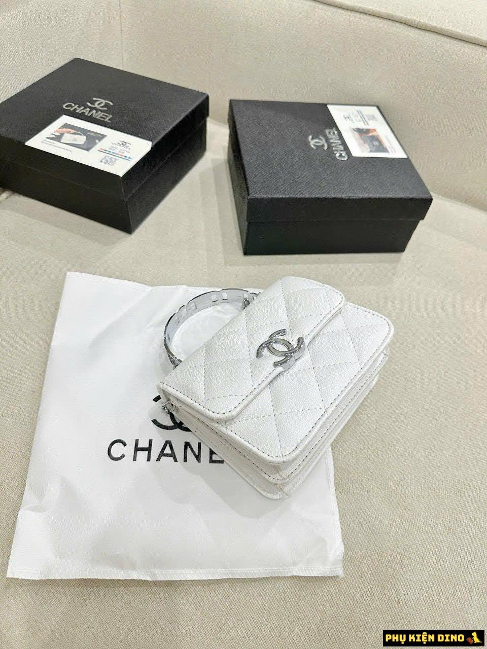 Túi Chanel Mini Quai Kiềng Màu Trắng Đen Fullbox 6 Túi Chanel Mini Quai Kiềng Màu Trắng