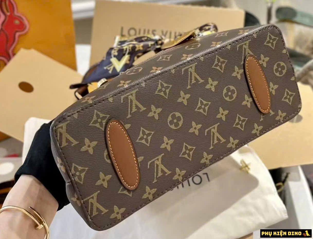 Túi Louis Vuitton LV Hai Quai Màu Nâu Và Vàng Nâu 6 Túi Công sở LV 2 Quai Hàng Cao Cấp Fullbox