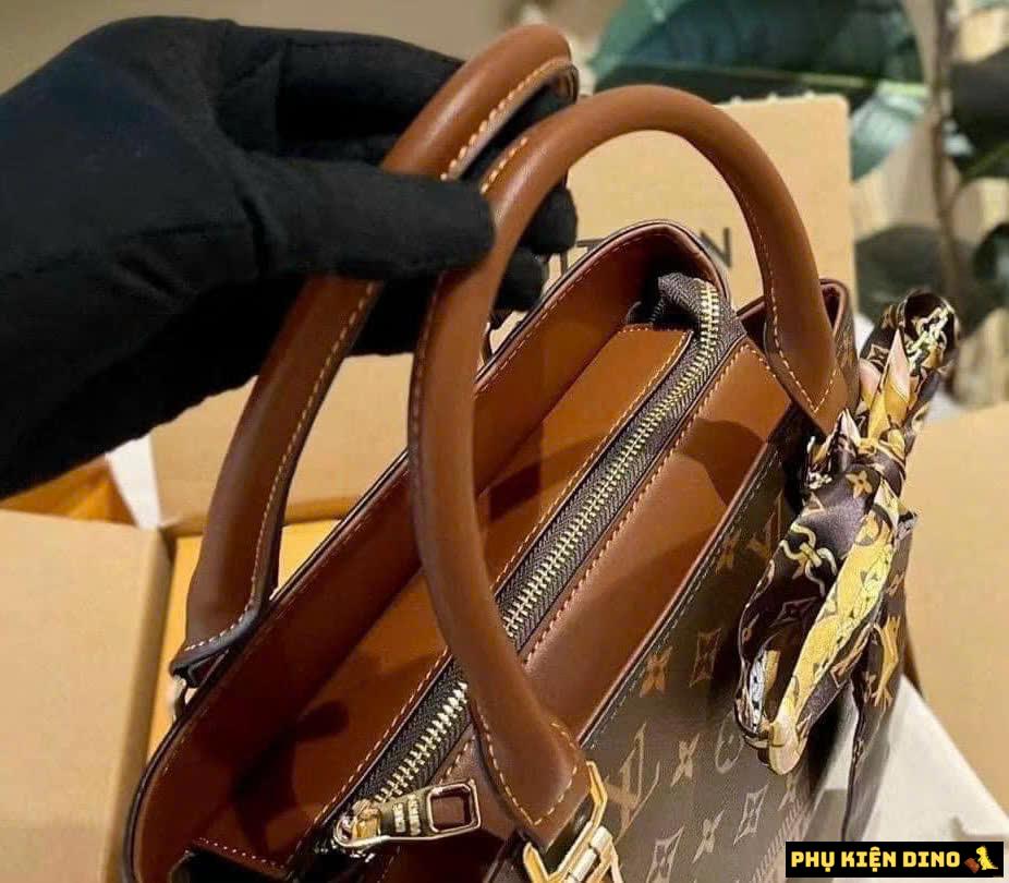 Túi Louis Vuitton LV Hai Quai Màu Nâu Và Vàng Nâu 5 Túi Louis Vuitton LV Brown Size 26