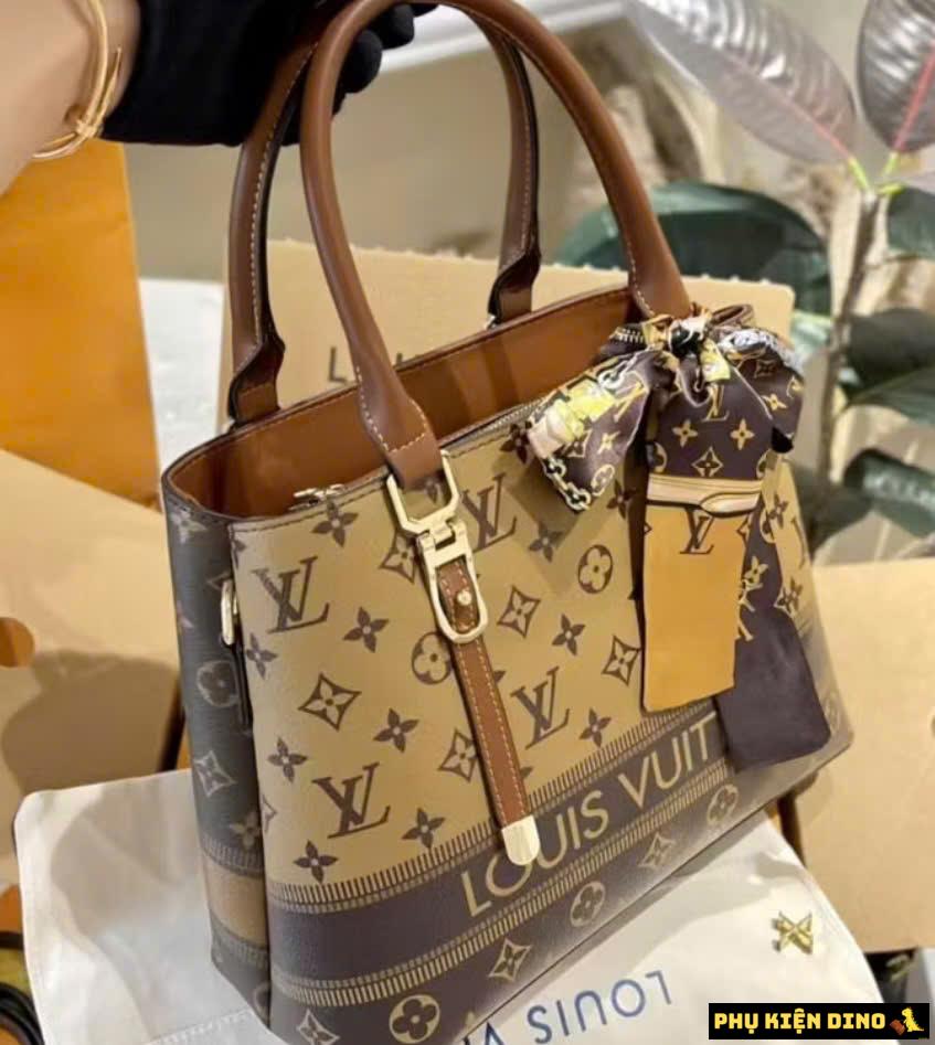 Túi Louis Vuitton LV Hai Quai Màu Nâu Và Vàng Nâu 3 Túi Louis Vuitton LV Hai Quai Màu Nâu Và Vàng Nâu