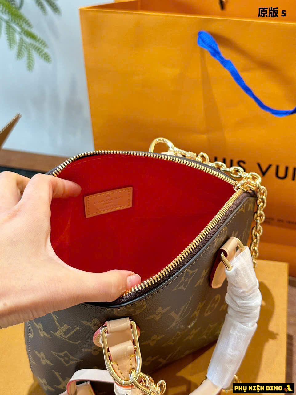 Túi Louis Vuitton LV Lockit BB Brown M12019 3 Túi Louis Vuitton LV Màu Nâu Họa Tiết