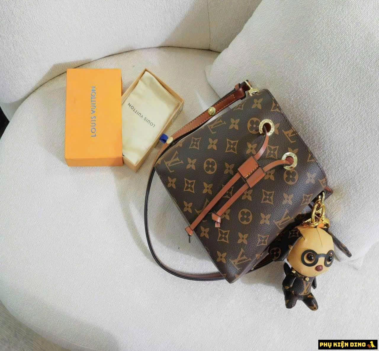 Túi Louis Vuitton LV Néonoé MM M44020 7 Túi Louis Vuitton LV Néonoé Dây Nâu