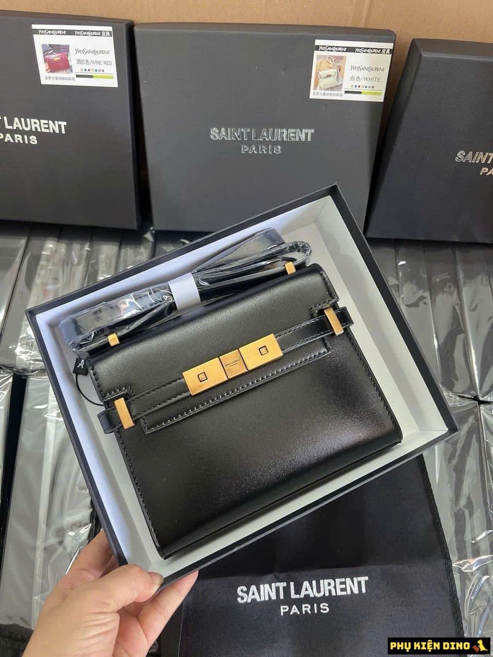 Túi YSL Saint Laurent Leather Manhattan Mini Crossbody Bag Size 19 8 Túi YSL Saint Laurent Leather Manhattan Mini Crossbody Bag Size 19 Màu Đen Da Lì
