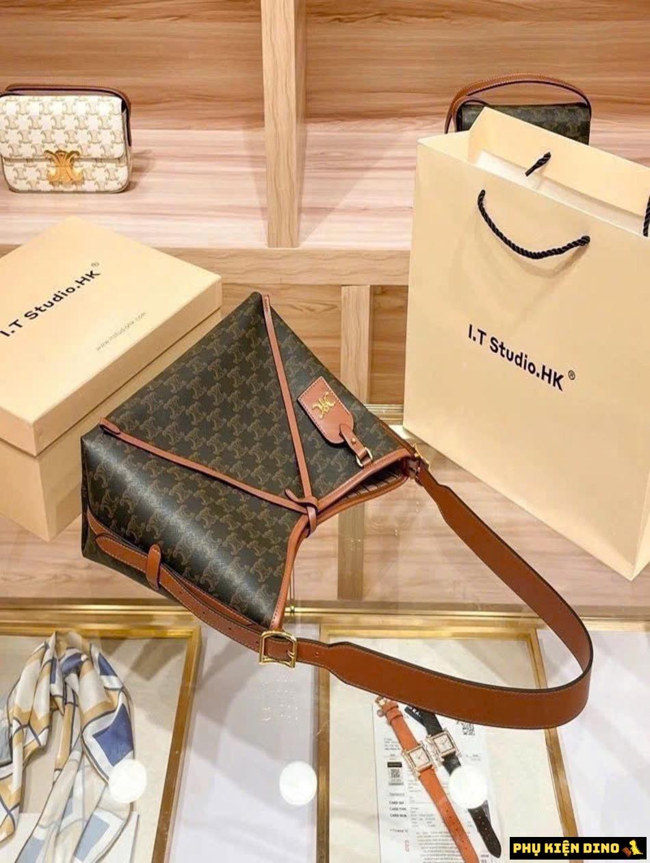 Túi Celine Leather Brown Nâu Fullbox 1 Túi Celine Leather Brown Nâu Fullbox