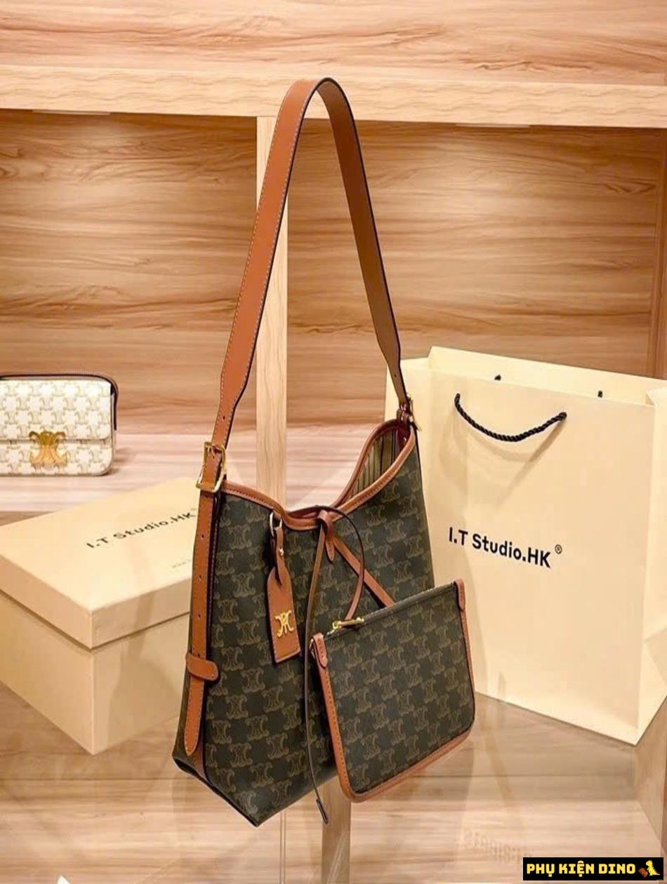 Túi Celine Leather Brown Nâu Fullbox 4 Túi Celine Leather Brown