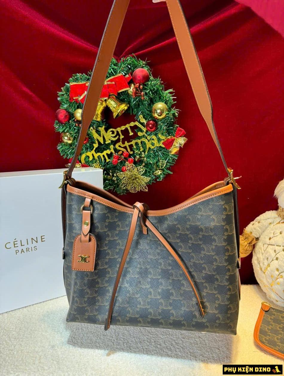 Túi Celine Leather Brown Nâu Fullbox 3 Túi Celine Leather Nâu