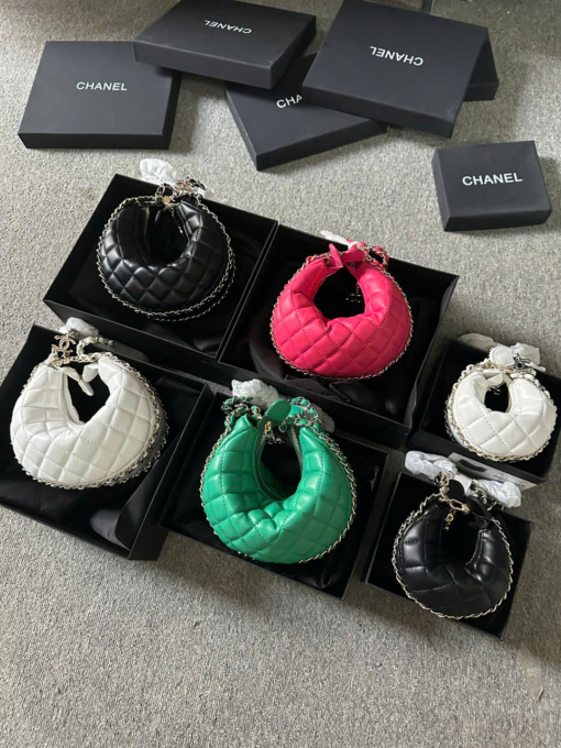 Túi Chanel 23C Mini Pouch Black White Pink Green