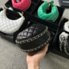 Túi Chanel 23C Mini Pouch Trắng Đen Hồng Xanh