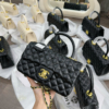 Túi Chanel Classic Màu Đen Logo Vàng Màu Trắng Đen 18 Túi Chanel Classic Màu Đen