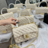 Túi Chanel Classic Màu Đen Logo Vàng Màu Trắng Đen 16 Túi Chanel Classic Màu Trắng Kem