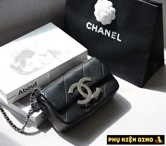 Túi Chanel 2005 Black Giant Flap Bag - Túi Chanel Màu Đen Khóa Bạc 3 Túi Chanel Màu Đen