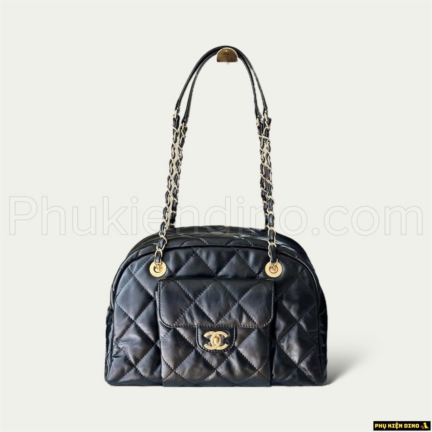 Túi Chanel Maxi Bowling Black Size 23 1 Túi Chanel Maxi Bowling Black Size 23