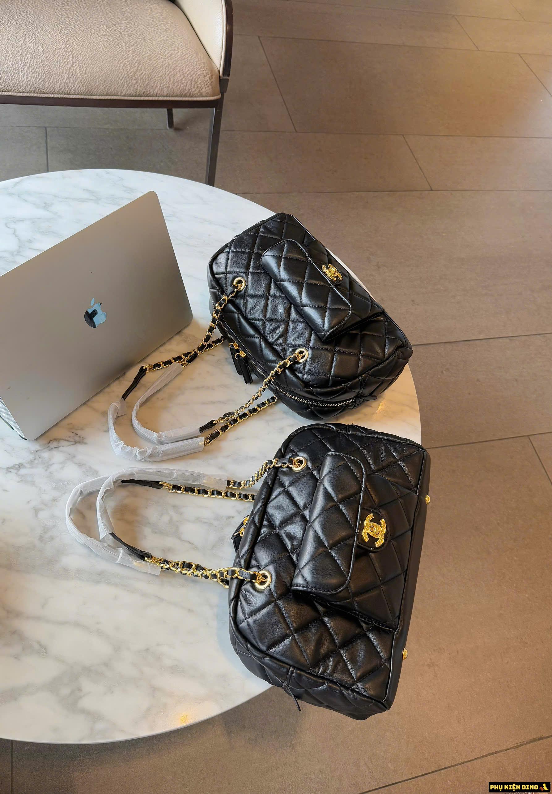 Túi Chanel Maxi Bowling Black Size 23 2 Túi Chanel Maxi Bowling Black