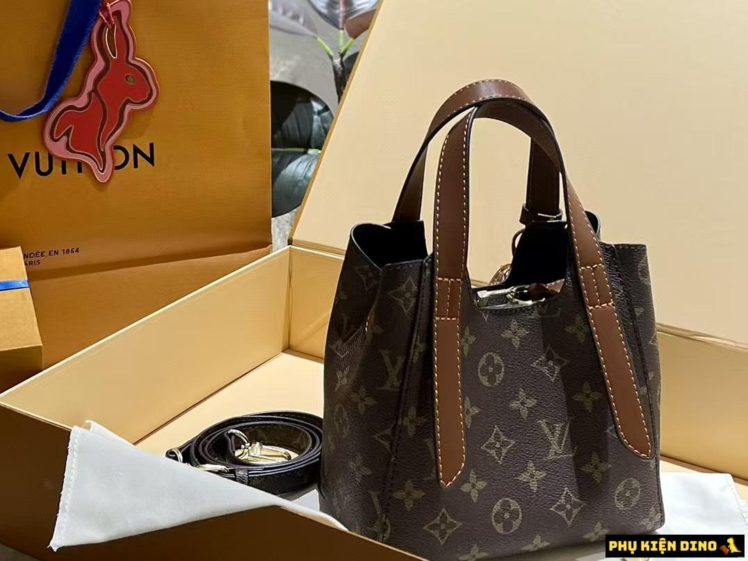 Túi LV Louis Vuitton Hai Quai Màu Nâu Đậm Và Nâu Vàng Fullbox 6 tui cong so lv louis vuitton nau 2 quai