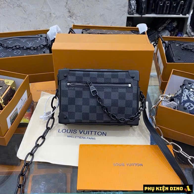 Túi Đeo Chéo Louis Vuitton LV Mini Soft Trunk Denim Nâu Đen 2 Túi Đeo Chéo Louis Vuitton LV Mini Soft Trunk Màu Đen