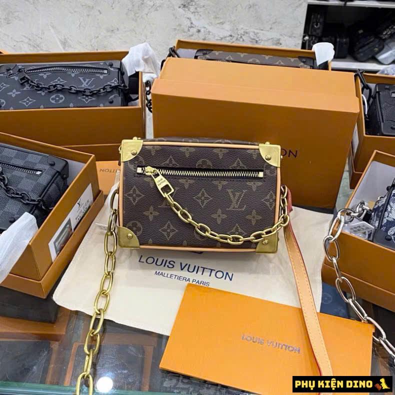Túi Đeo Chéo Louis Vuitton LV Mini Soft Trunk Denim Nâu Đen 3 Túi Đeo Chéo Louis Vuitton LV Mini Soft Trunk Màu Nâu
