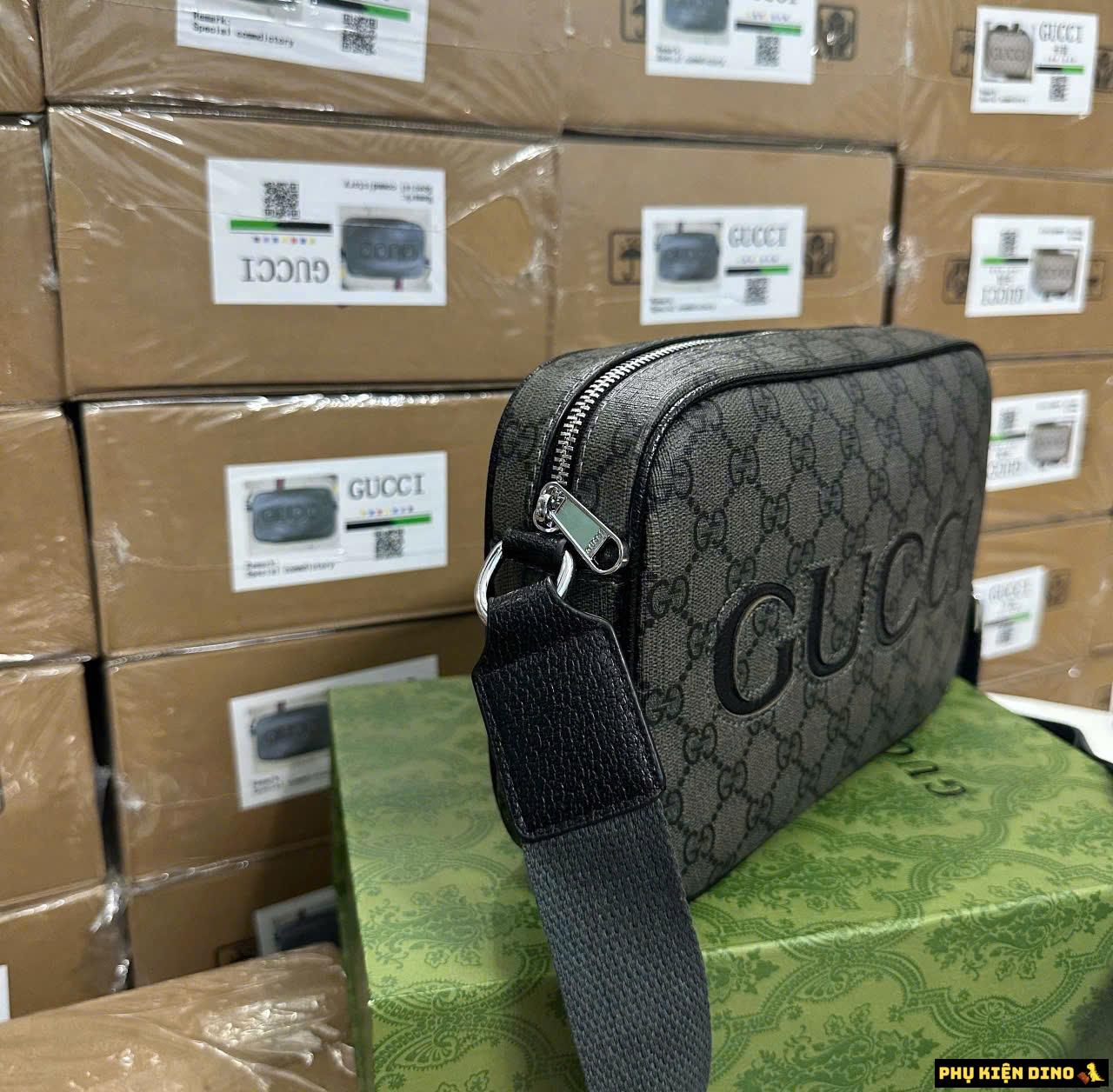 Túi Đeo Chéo Nam Gucci 3 Màu Fullbox 12 Túi Đeo Chéo Nam Gucci Black Họa Tiết