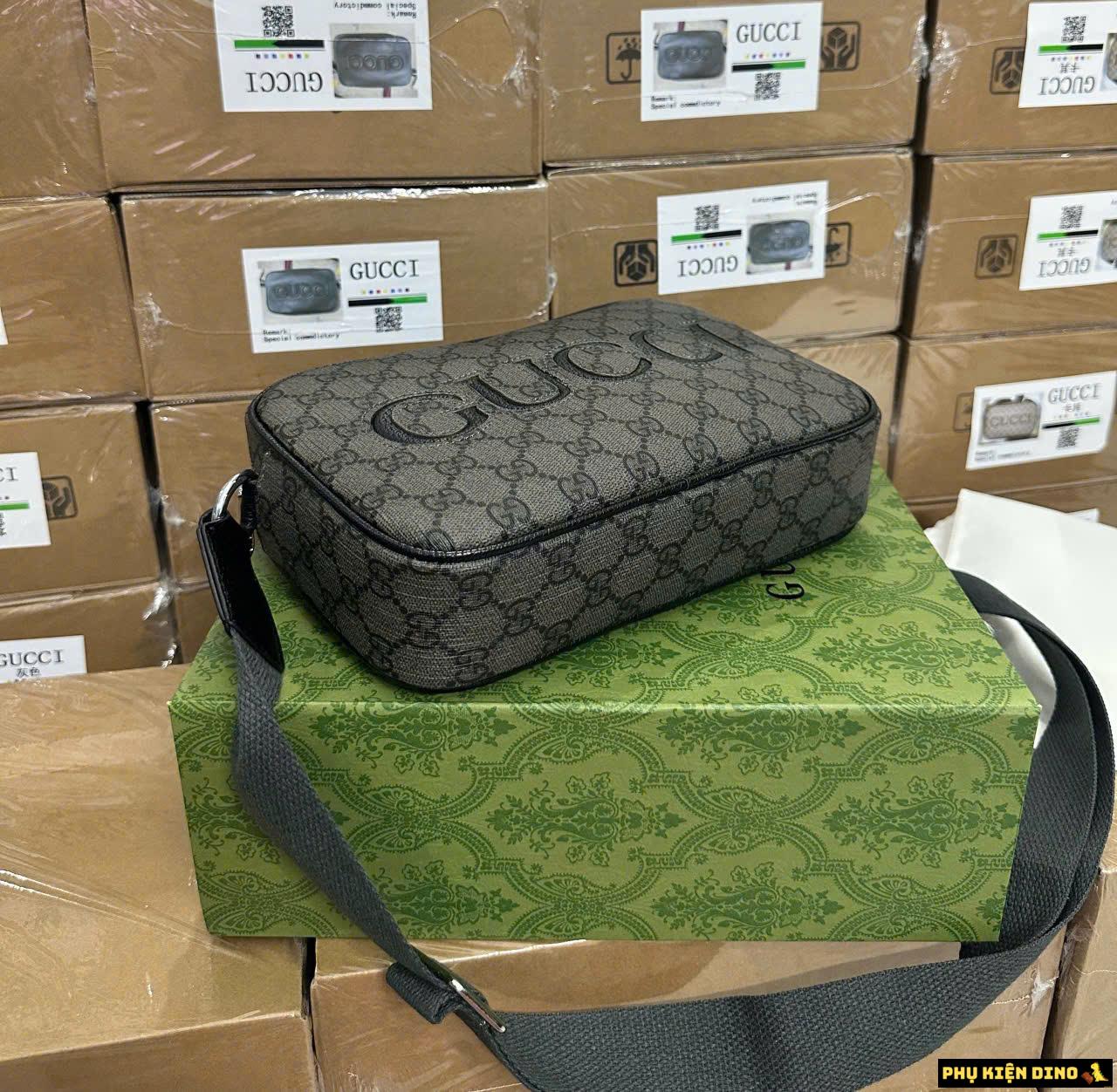 Túi Đeo Chéo Nam Gucci 3 Màu Fullbox 10 Túi Đeo Chéo Nam Gucci Đen Họa Tiết