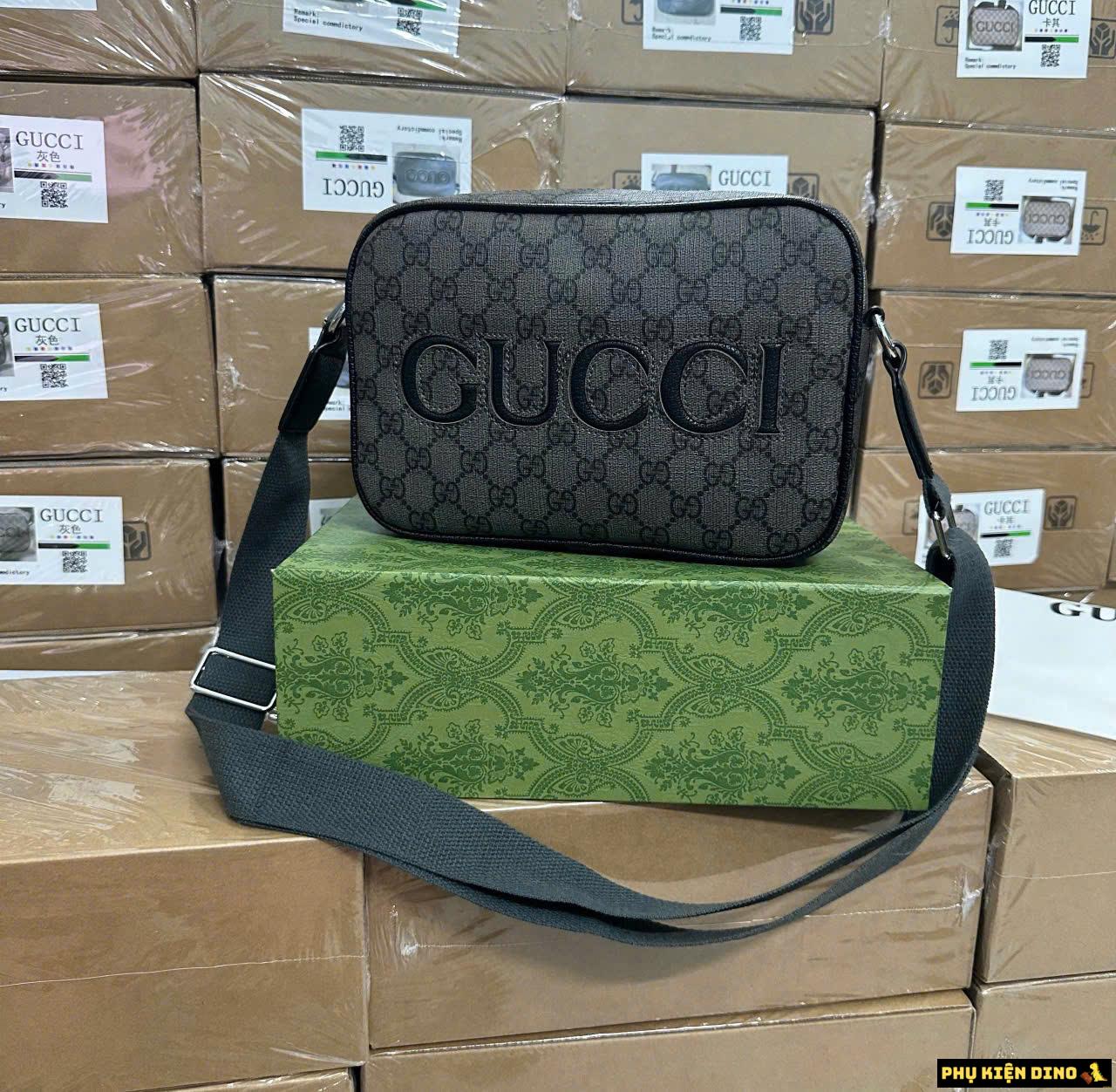 Túi Đeo Chéo Nam Gucci 3 Màu Fullbox 7 Túi Đeo Chéo Nam Gucci Màu Đen