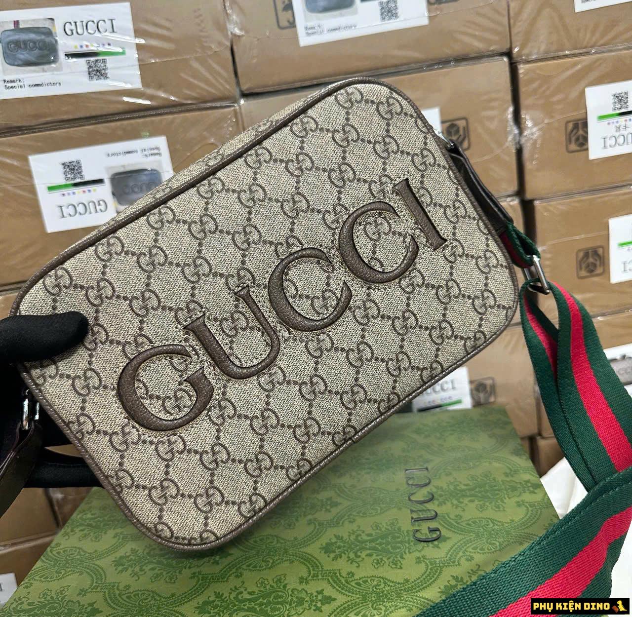 Túi Đeo Chéo Nam Gucci 3 Màu Fullbox 6 Túi Đeo Chéo Nam Gucci Nâu Họa Tiết Fullbox