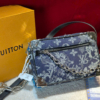 Túi Đeo Chéo Louis Vuitton LV Mini Soft Trunk Denim Nâu Đen 15 Túi Đeo Chéo Nam Louis Vuitton LV Mini Soft Trunk Xanh Denim