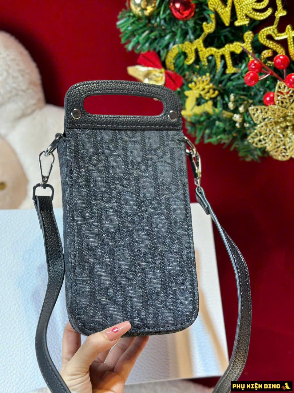 Túi Đựng Điện Thoại Dior Màu Đen Trắng Fullbox 12 Túi Dior Đen Họa Tiết