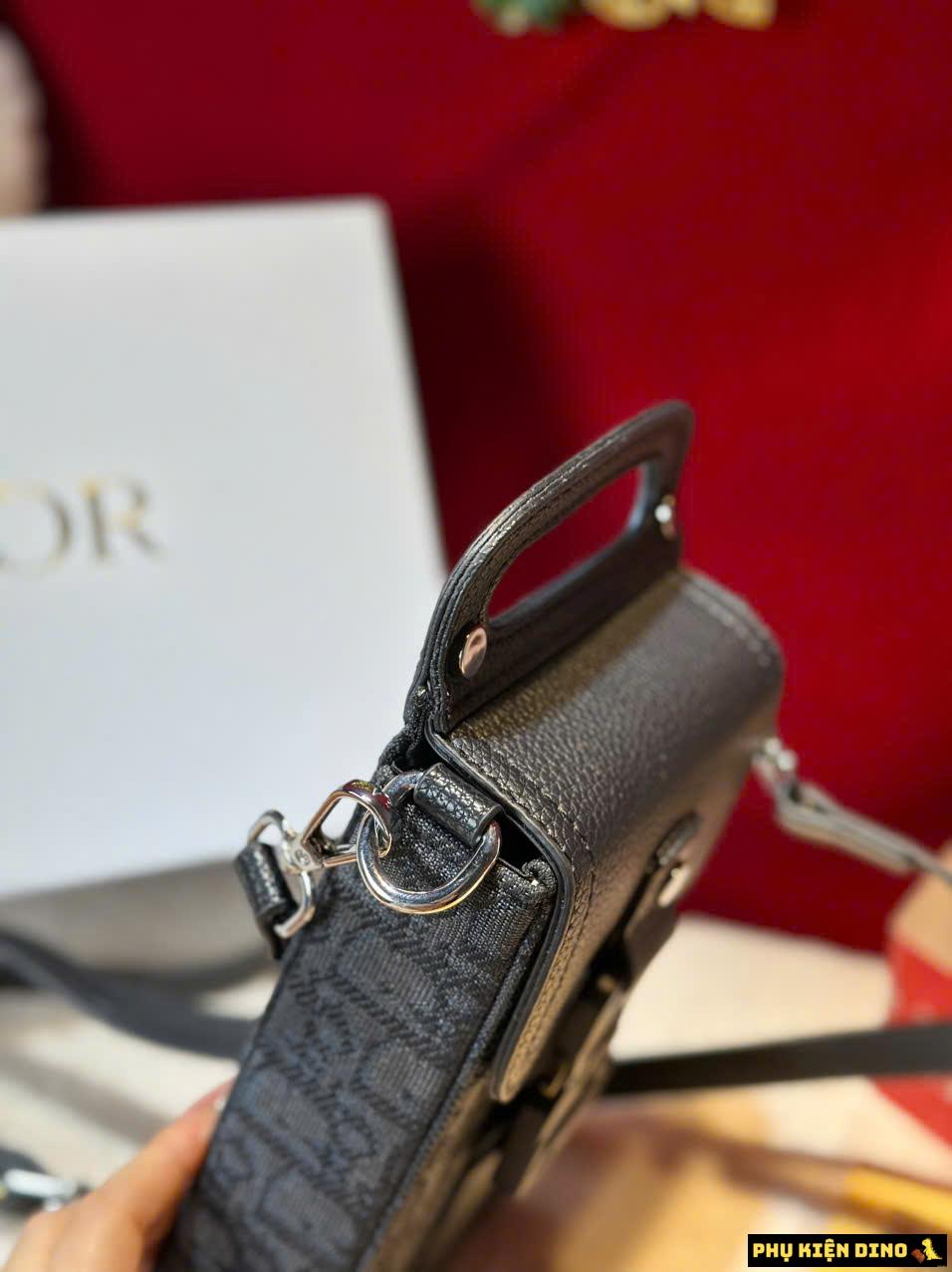 Túi Đựng Điện Thoại Dior Màu Đen Trắng Fullbox 9 Túi Dior Màu Đen Họa Tiết