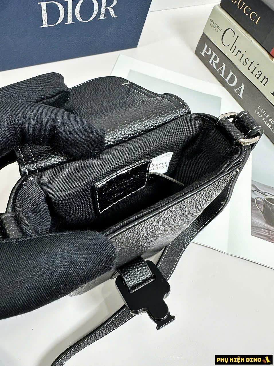 Túi Đựng Điện Thoại Dior Màu Đen Trắng Fullbox 7 Túi Đựng Điện Thoại Dior Black