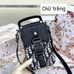 Túi Đựng Điện Thoại Dior Màu Đen Trắng