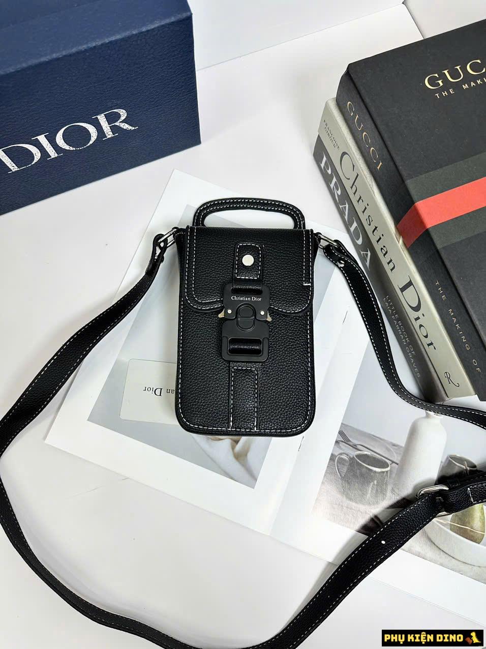 Túi Đựng Điện Thoại Dior Màu Đen Trắng Fullbox 3 Túi Đựng Điện Thoại Dior Màu Đen
