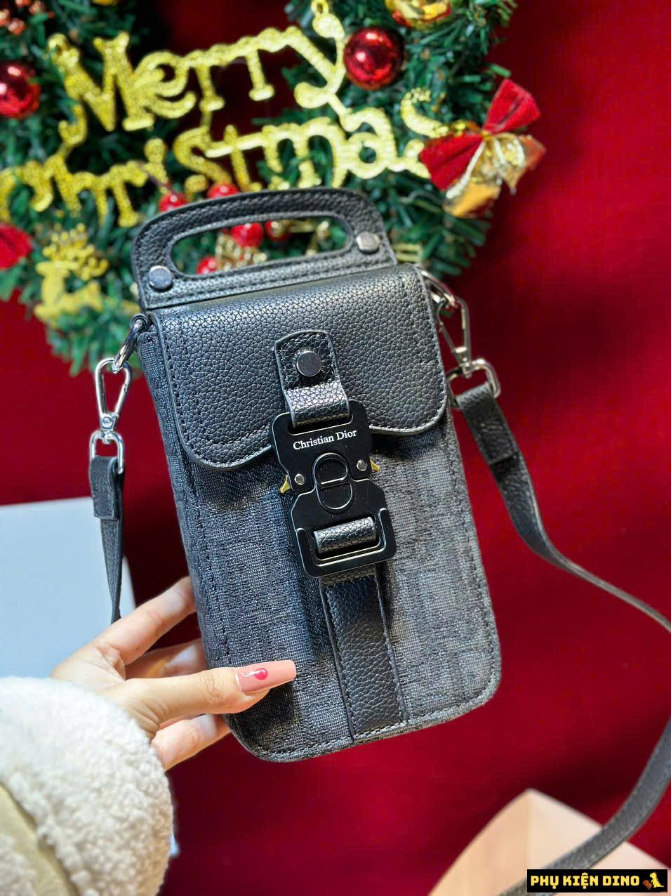 Túi Đựng Điện Thoại Dior Màu Đen Trắng Fullbox 2 Túi Đựng Điện Thoại Dior