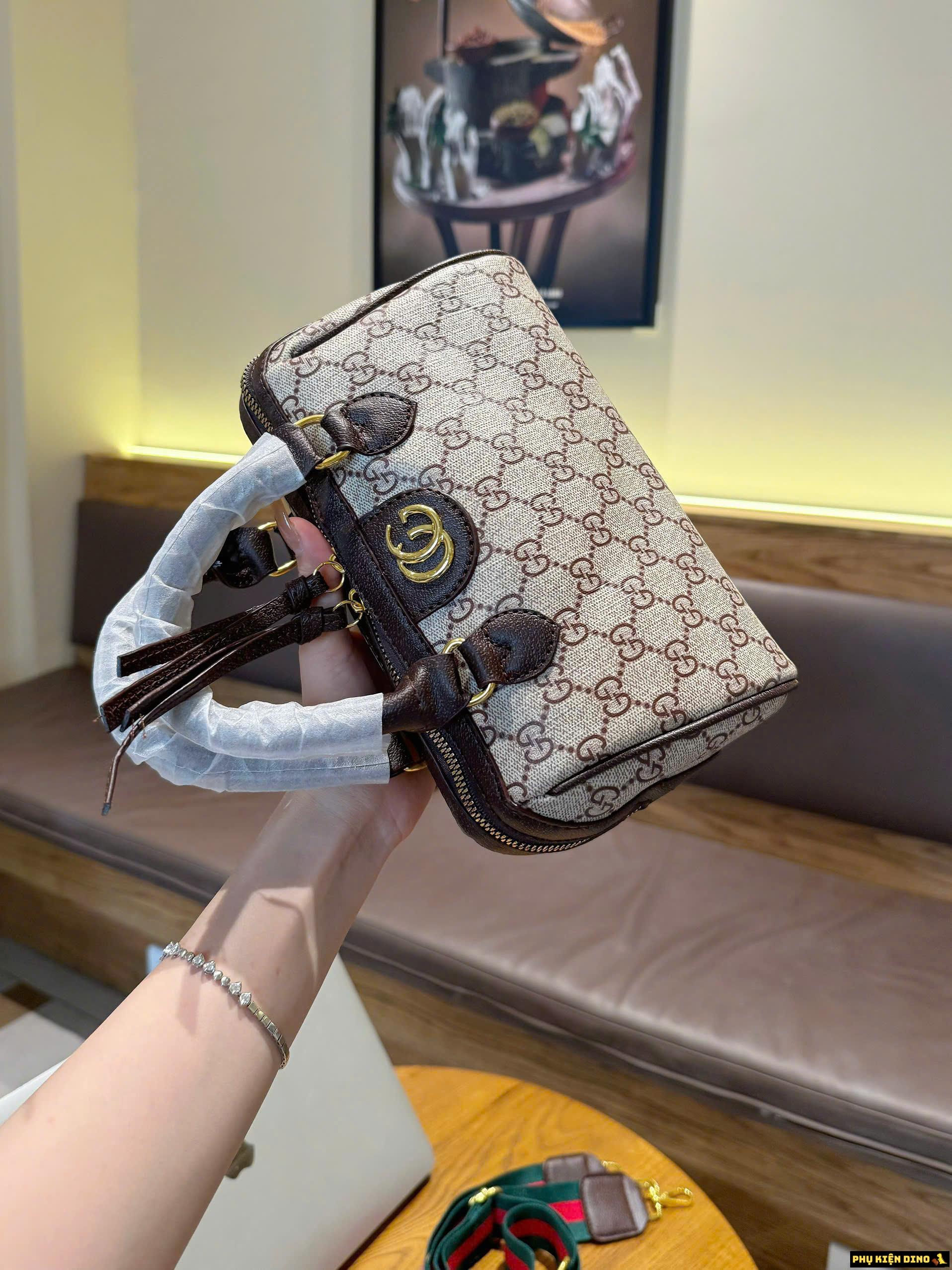 Túi Gucci Dáng Trống Dây To Size 20 2 Túi Gucci Brown Dáng Trống