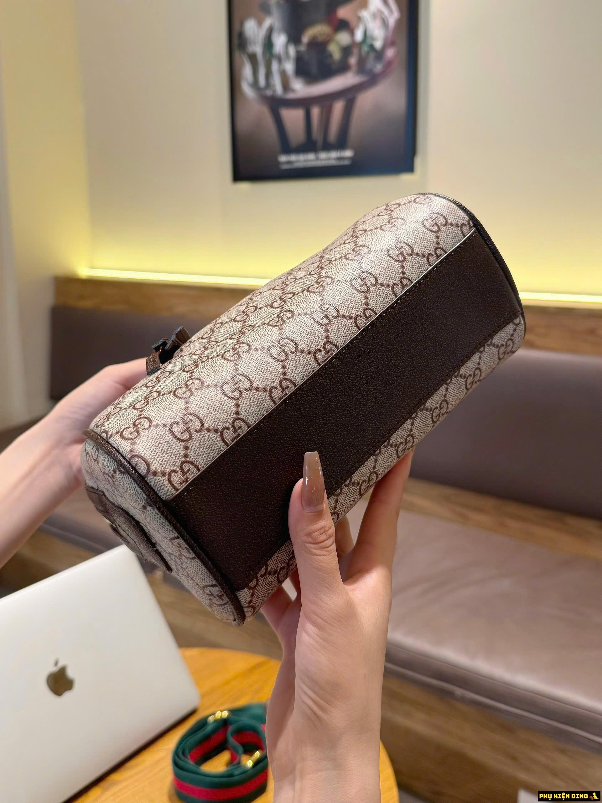 Túi Gucci Dáng Trống Dây To Size 20 9 Túi Gucci Brown Màu Nâu Dây To