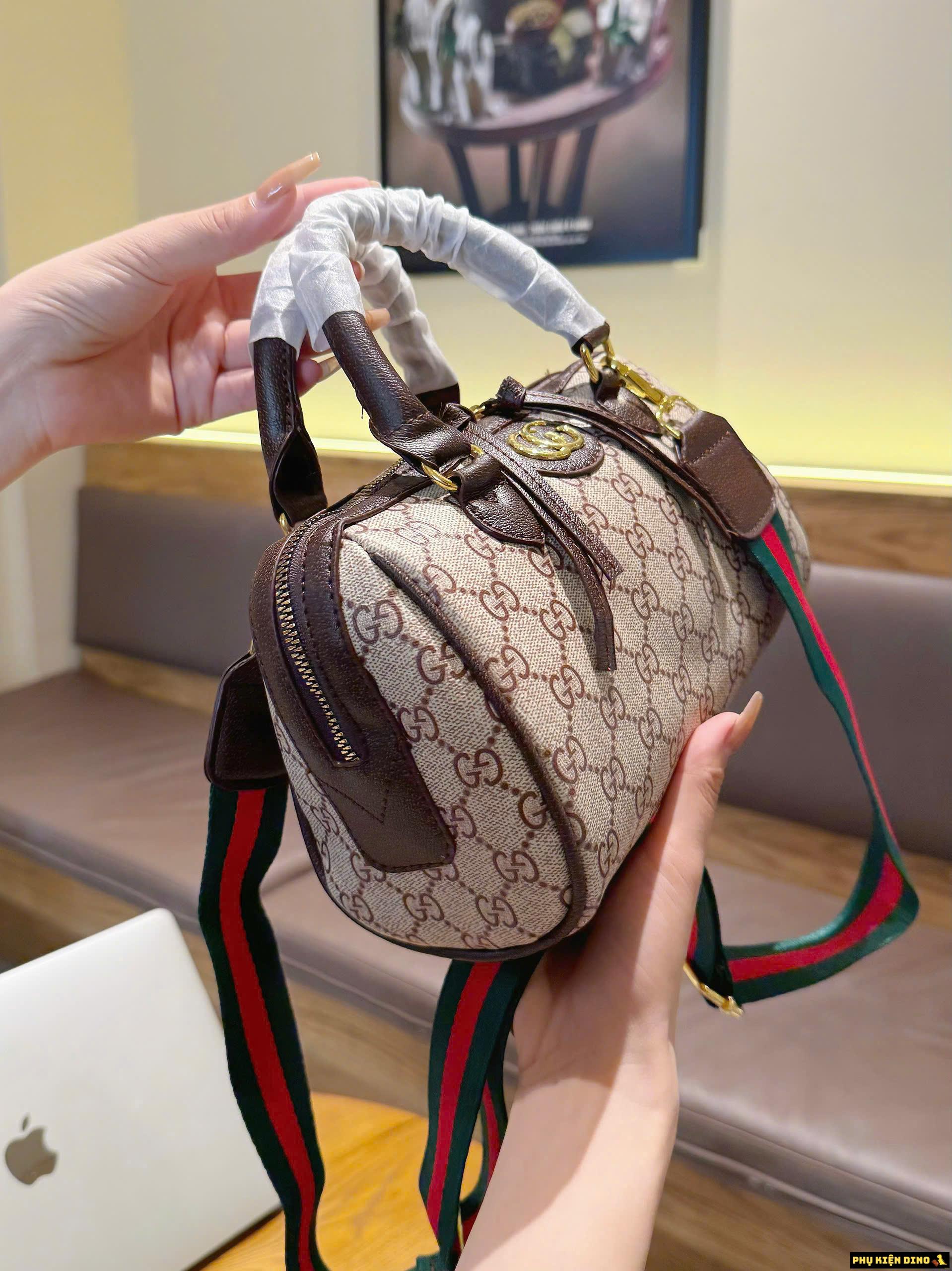 Túi Gucci Dáng Trống Dây To Size 20 8 Túi Gucci Brown màu Nâu