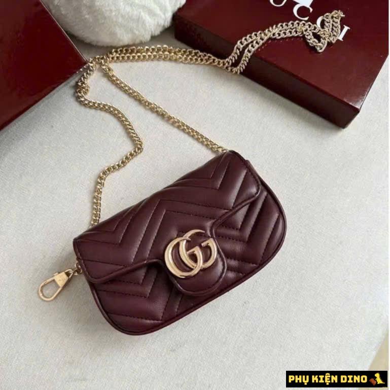 Túi Gucci GG Marmont In Rosso Ancora Red 476433-DTDHV-6207 10 Túi Gucci Đỏ Đô Fullbox