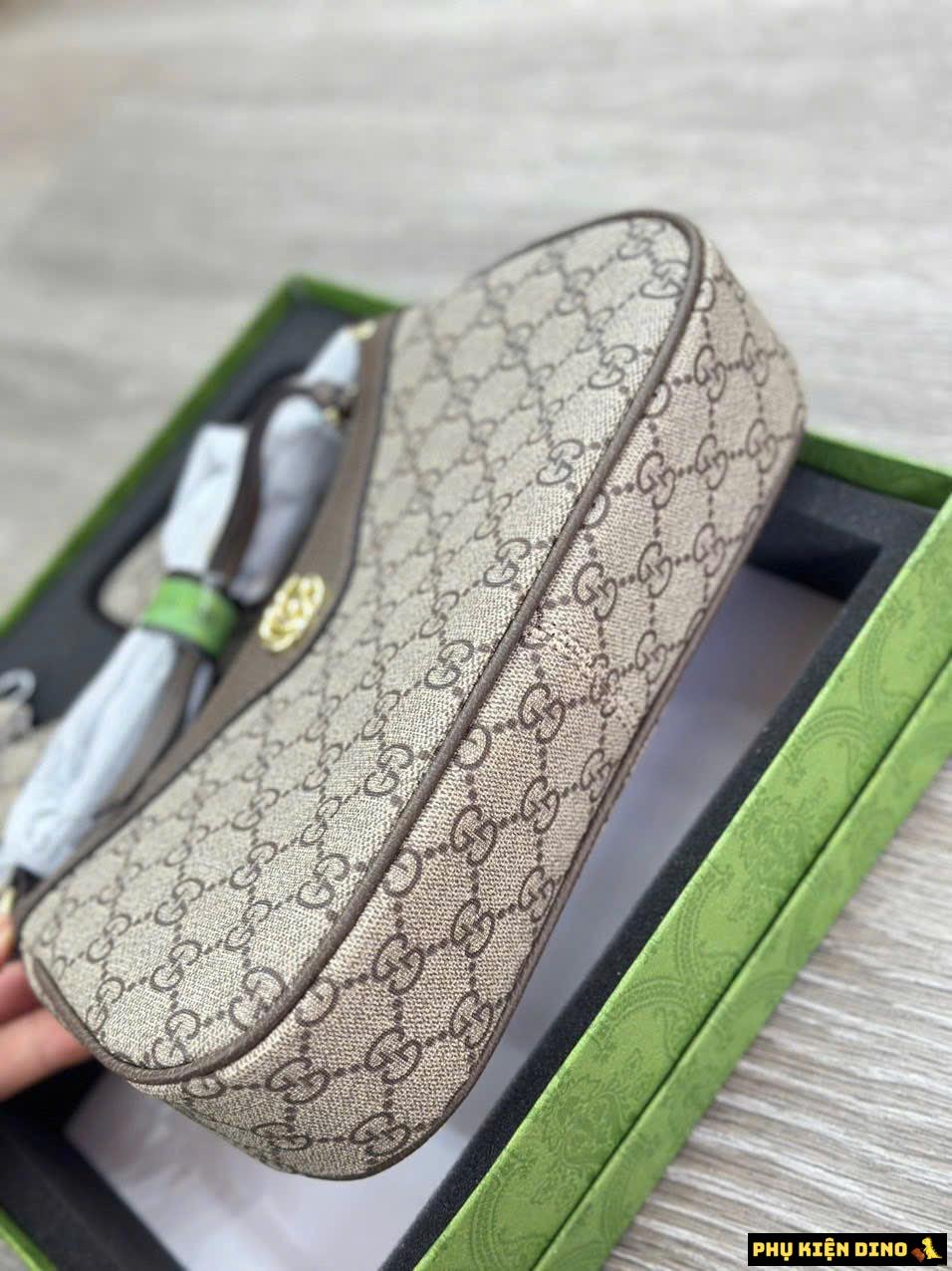 Túi Gucci Ophidia Hộp Quà Tặng Kèm Ví Móc Khóa Fullbox Seal 5 Túi Gucci Ophidia Nâu Họa Tiết