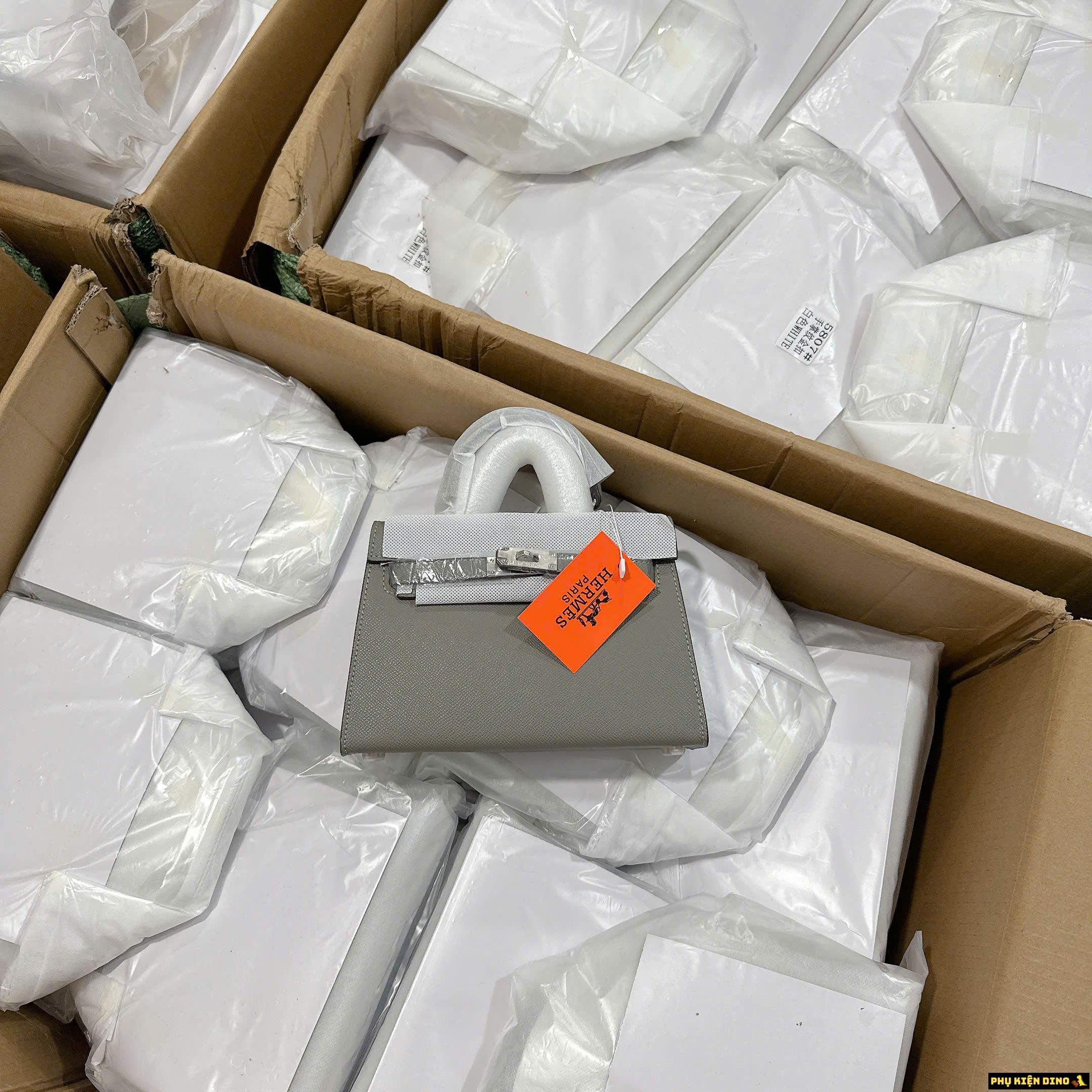 Túi Hermes Gray Màu Xám Size 22 Khóa Bạc 5 Túi Hermes Gray Size 22