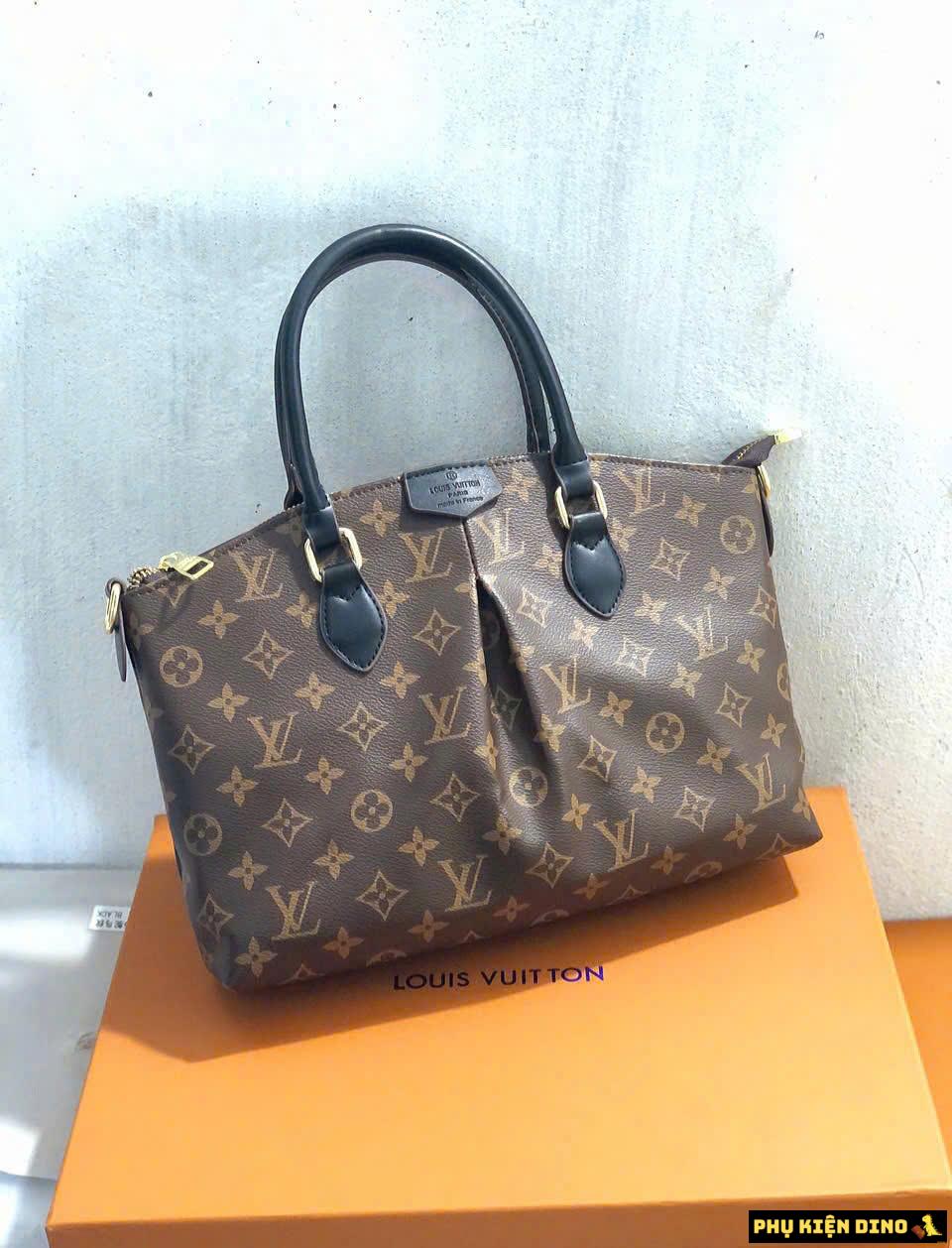 Túi LV Louis Vuitton Palermo Size 32 Fullbox Quai Đen Và Nâu 2 Túi Louis Vuitton LV Palermo Quai Đen