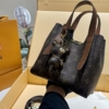 Túi LV Louis Vuitton Hai Quai Màu Nâu Đậm Và Nâu Vàng Fullbox 16 Túi LV Họa Tiết Nâu Hai Quai Cầm