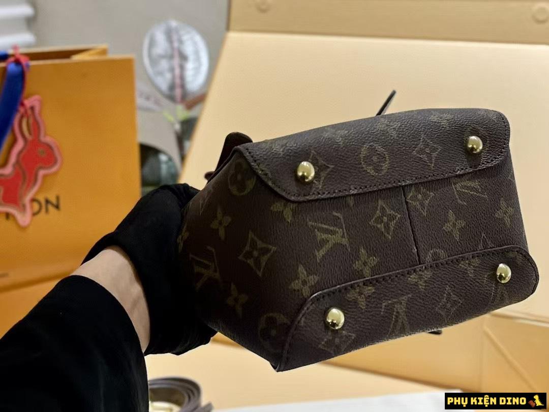 Túi LV Louis Vuitton Hai Quai Màu Nâu Đậm Và Nâu Vàng Fullbox 9 Túi LV Louis Vuitton Công Sở kèm Móc Khóa Gấu