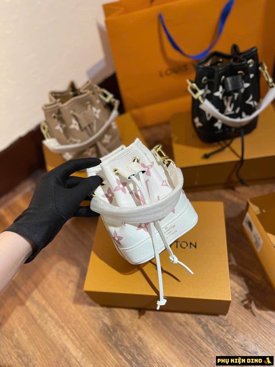 Túi LV Louis Vuitton Dây Rút Fullbox 5 Màu 3 Túi LV Louis Vuitton White Pink
