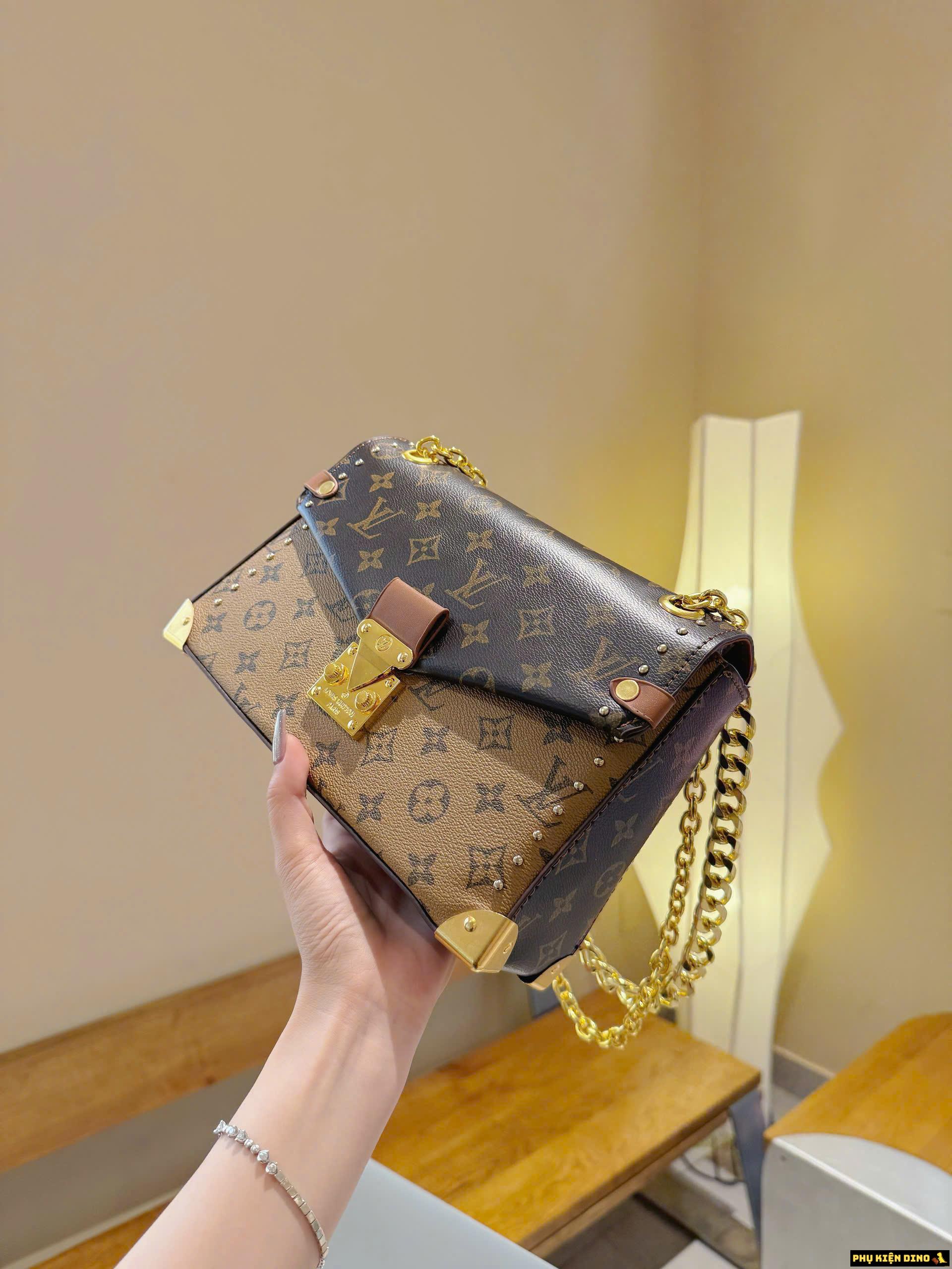 Túi LV Louis Vuitton Pochette Métis Monogram Reverse Màu Nâu 5 Túi LV Pochette Métis Monogram Reverse Màu Nâu