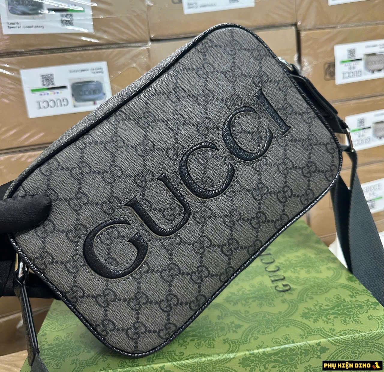 Túi Đeo Chéo Nam Gucci 3 Màu Fullbox 3 Túi Nam Gucci Black Họa Tiết