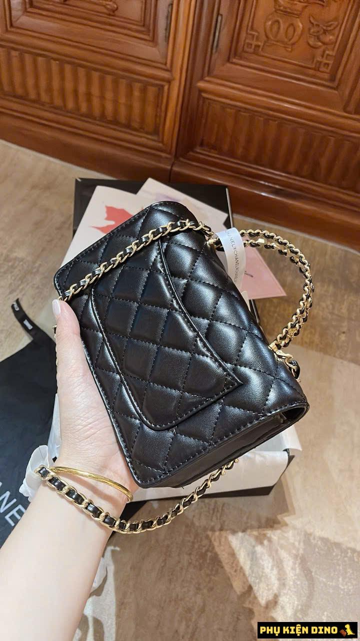 Túi Xách Nữ Chanel Woc Quai Kiềng Size 20 Fullbox 2 Màu Trắng Đen 10 Túi Xách Nữ Chanel Woc Quai Kiềng màu Đen