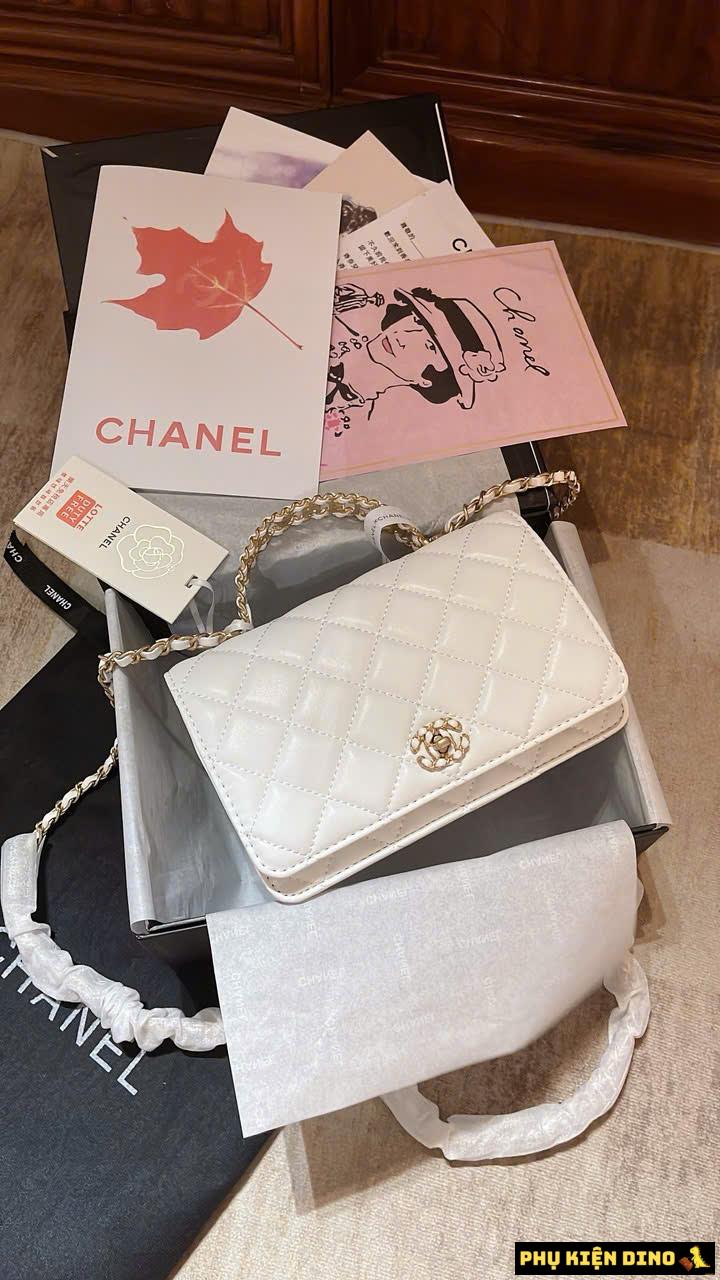 Túi Xách Nữ Chanel Woc Quai Kiềng Size 20 Fullbox 2 Màu Trắng Đen 6 Túi Xách Nữ Chanel Woc Quai Kiềng Size 20 Fullbox Màu Trắng