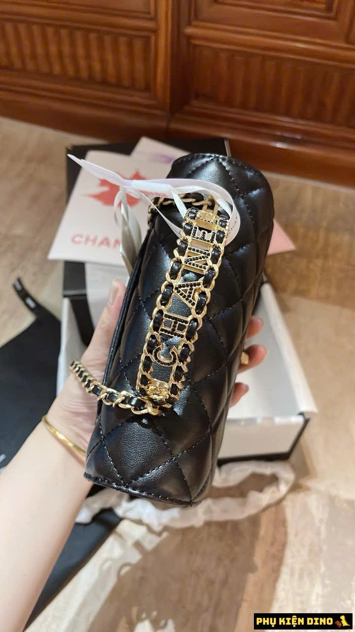 Túi Xách Nữ Chanel Woc Quai Kiềng Size 20 Fullbox 2 Màu Trắng Đen 5 Túi Xách Nữ Chanel Woc Quai Kiềng Size 20 màu Đen