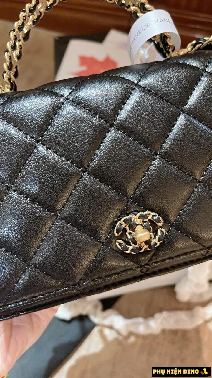 Túi Xách Nữ Chanel Woc Quai Kiềng Size 20 Fullbox 2 Màu Trắng Đen 4 Túi Xách Nữ Chanel Woc Quai Kiềng Size 20
