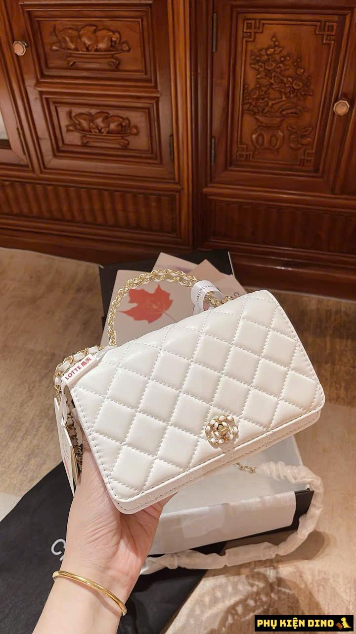 Túi Xách Nữ Chanel Woc Quai Kiềng Size 20 Fullbox 2 Màu Trắng Đen 2 Túi Xách Nữ Chanel Woc White Màu Trắng