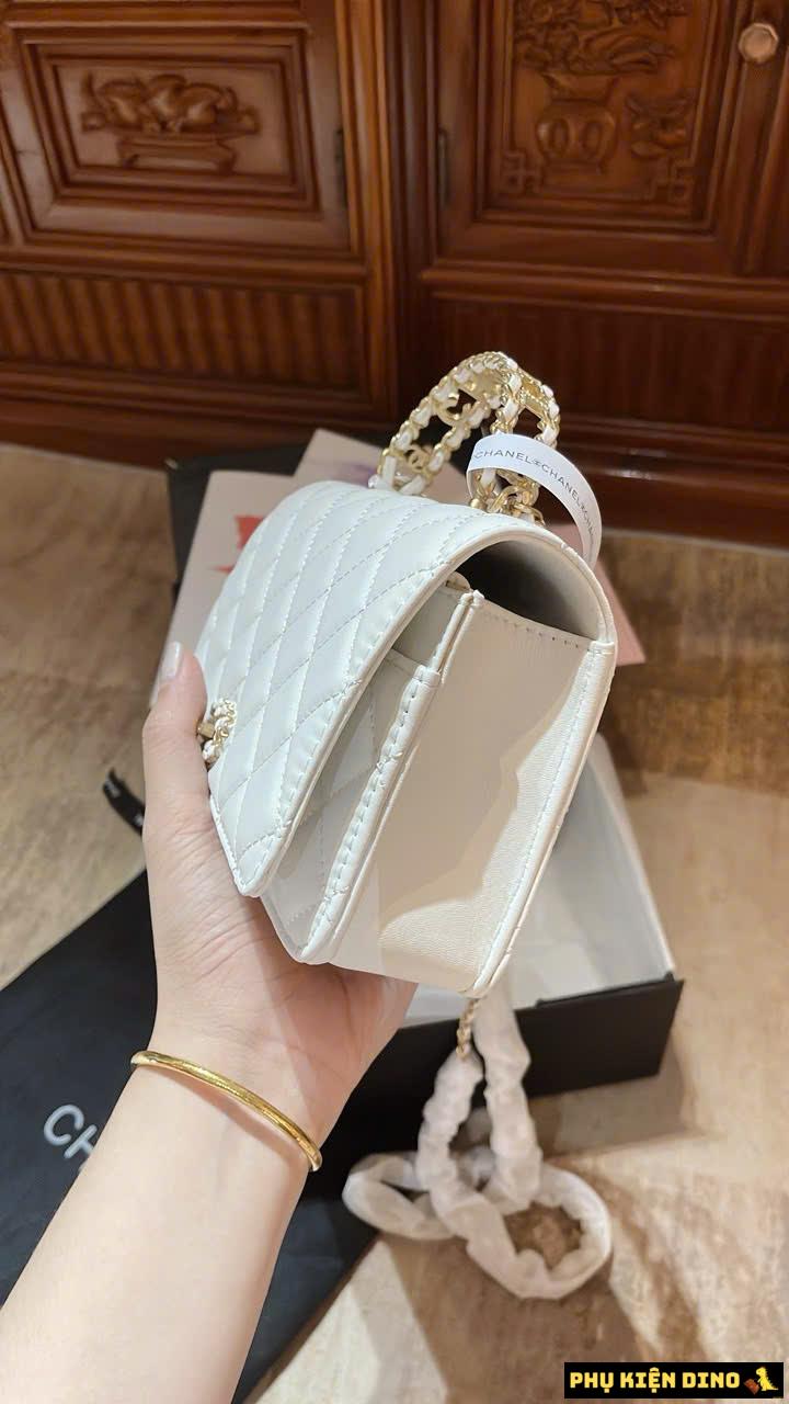 Túi Xách Nữ Chanel Woc Quai Kiềng Size 20 Fullbox 2 Màu Trắng Đen 13 Túi Xách Nữ Chanel Woc White Size 20